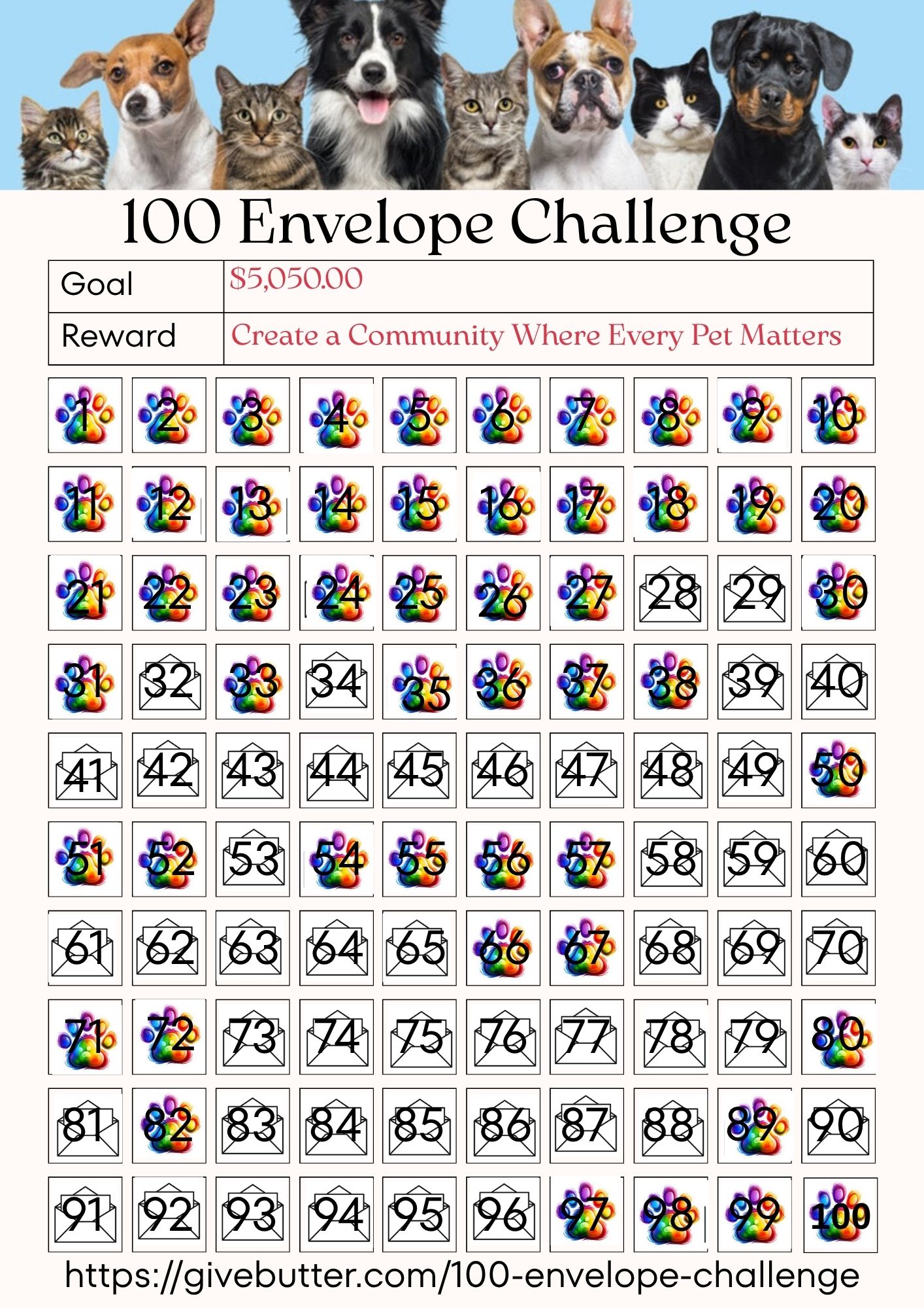 100 Envelope Challenge